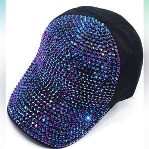 Bling Baseball Cap with Diamond Design